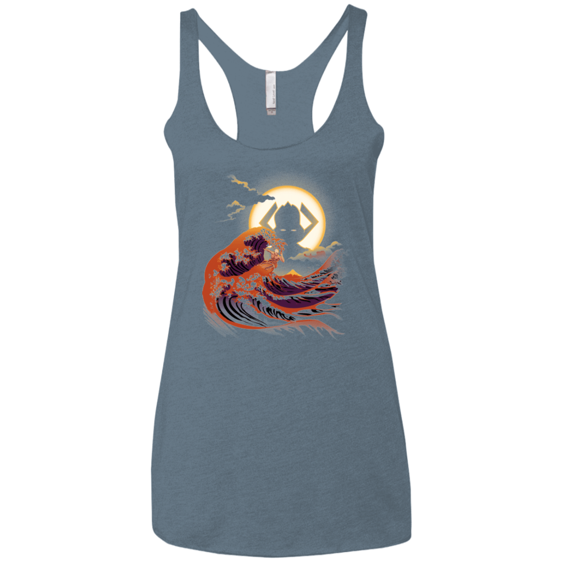 T-Shirts Indigo / X-Small Surfing With The Alien Women's Triblend Racerback Tank