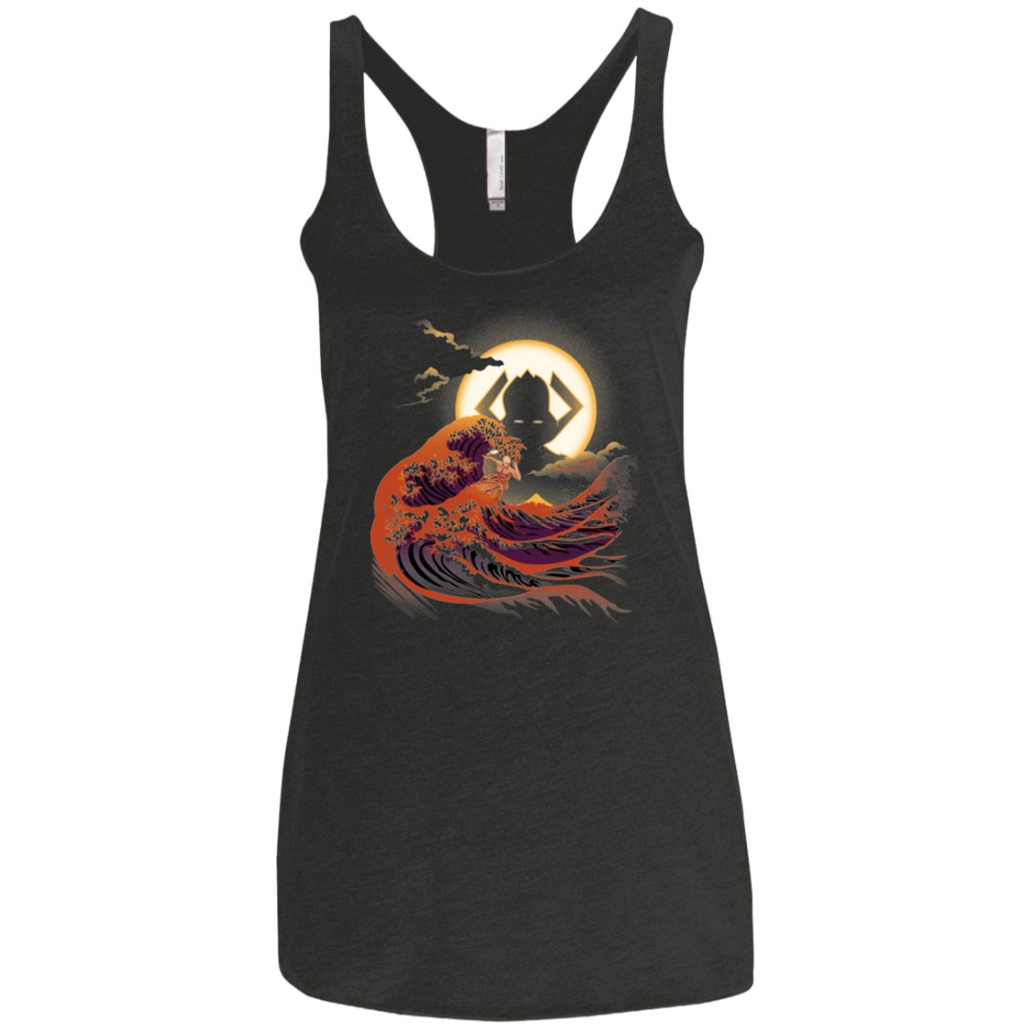 T-Shirts Vintage Black / X-Small Surfing With The Alien Women's Triblend Racerback Tank
