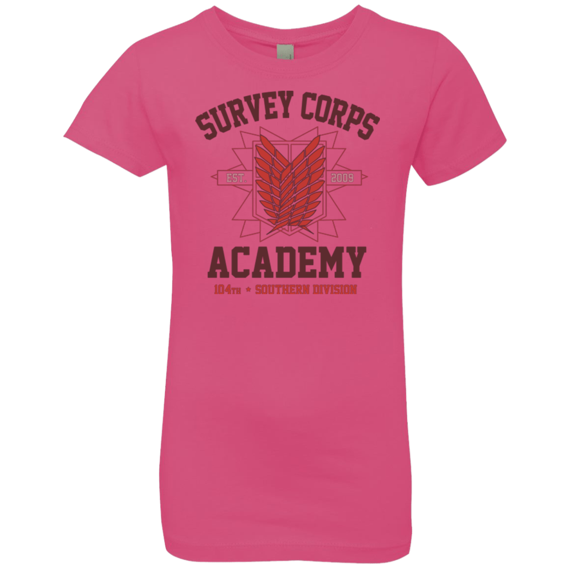 T-Shirts Hot Pink / YXS Survey Corps Academy Girls Premium T-Shirt