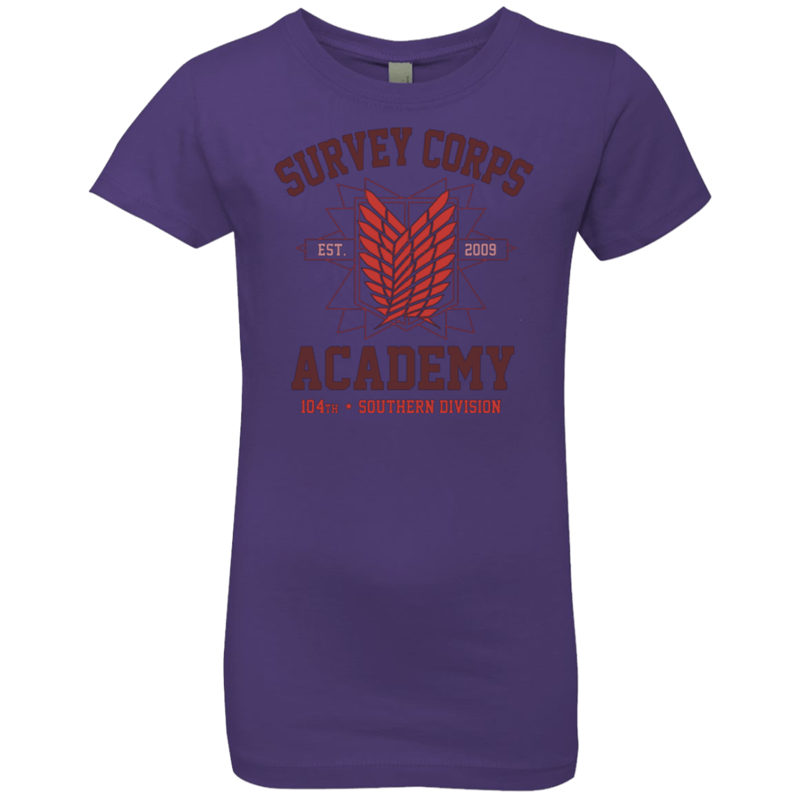 T-Shirts Purple Rush / YXS Survey Corps Academy Girls Premium T-Shirt
