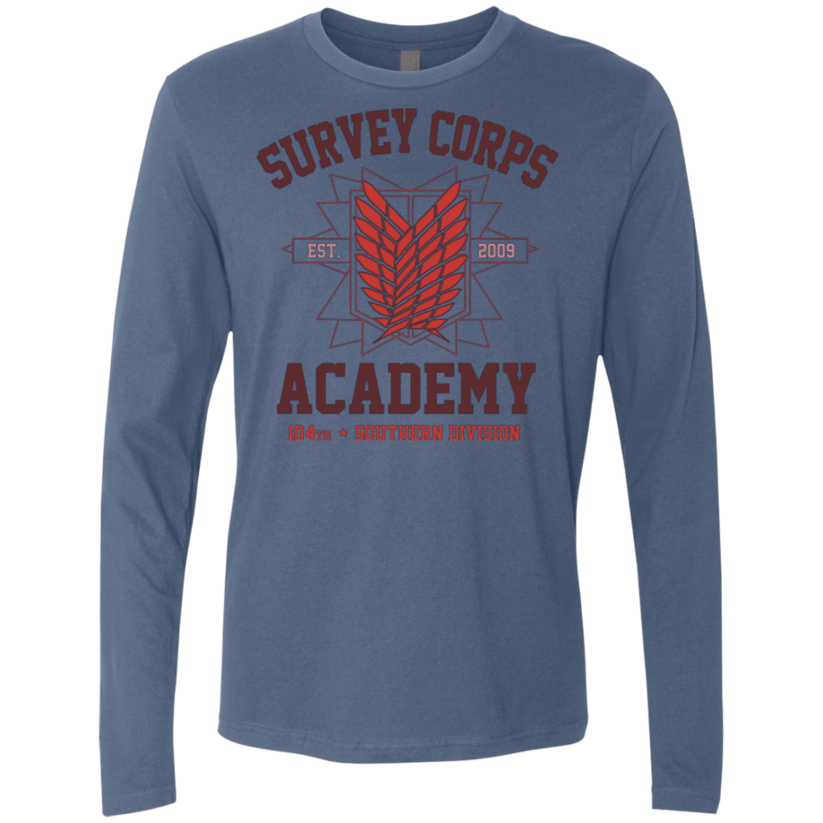 T-Shirts Indigo / Small Survey Corps Academy Men's Premium Long Sleeve