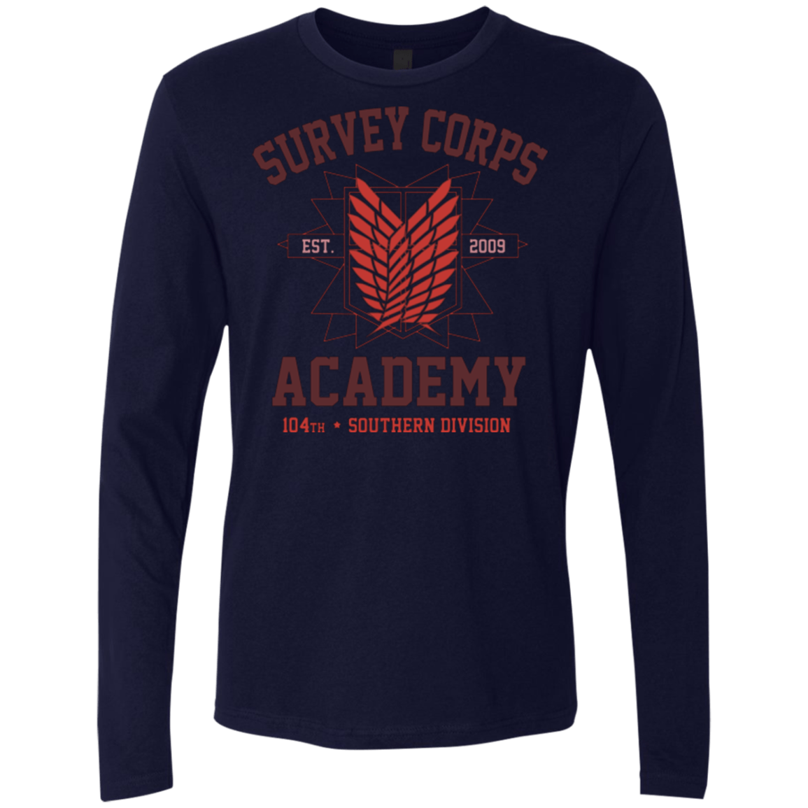 T-Shirts Midnight Navy / Small Survey Corps Academy Men's Premium Long Sleeve