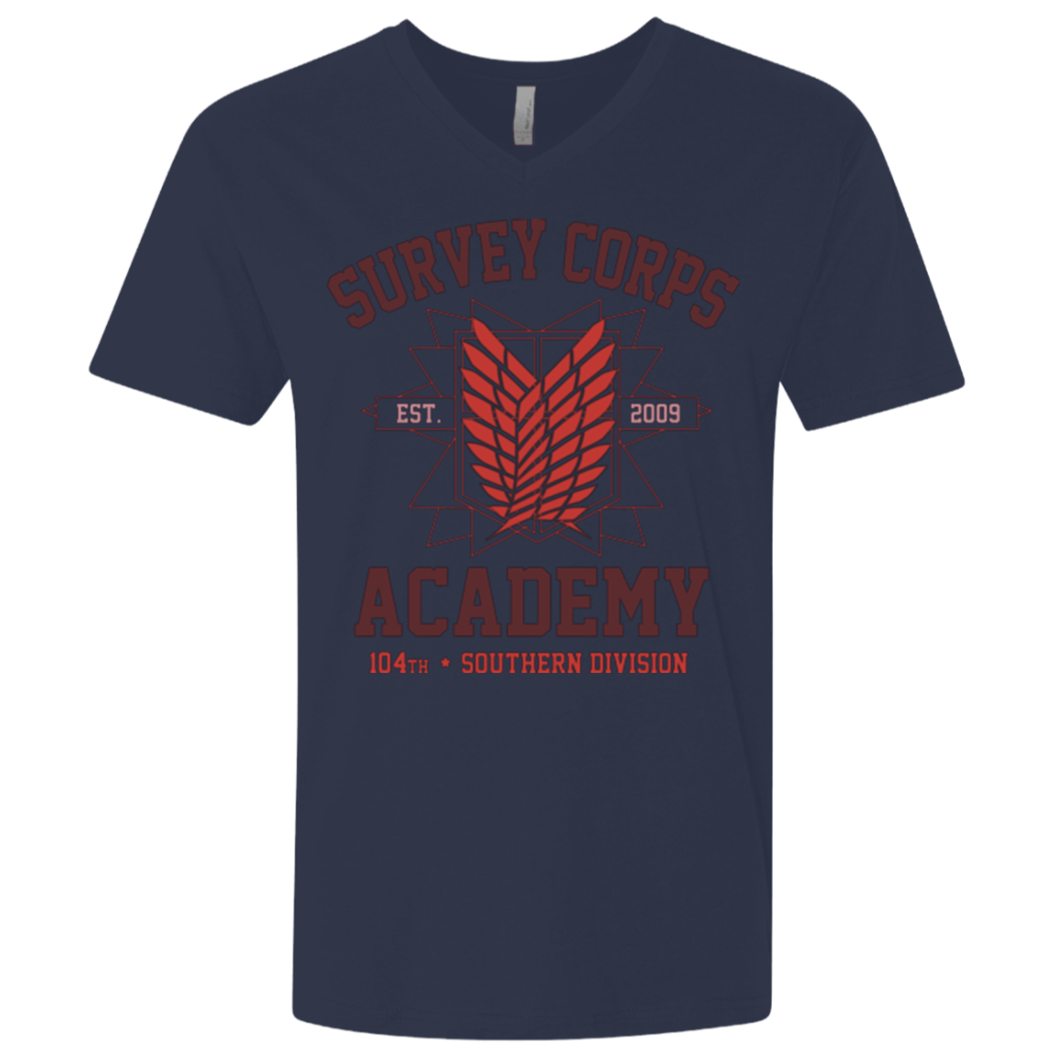 T-Shirts Midnight Navy / X-Small Survey Corps Academy Men's Premium V-Neck