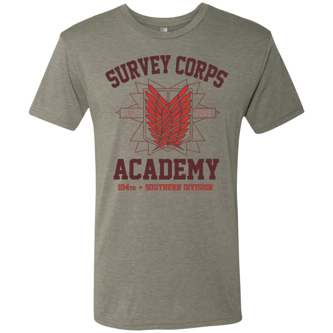 T-Shirts Venetian Grey / Small Survey Corps Academy Men's Triblend T-Shirt