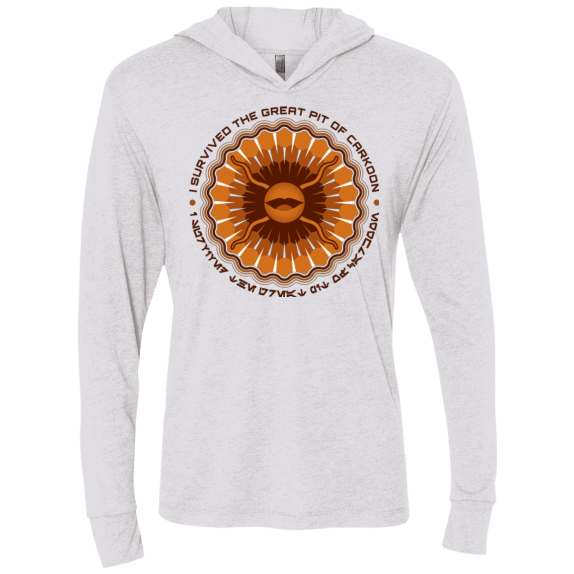 T-Shirts Heather White / X-Small Surviving The Sarlacc Triblend Long Sleeve Hoodie Tee