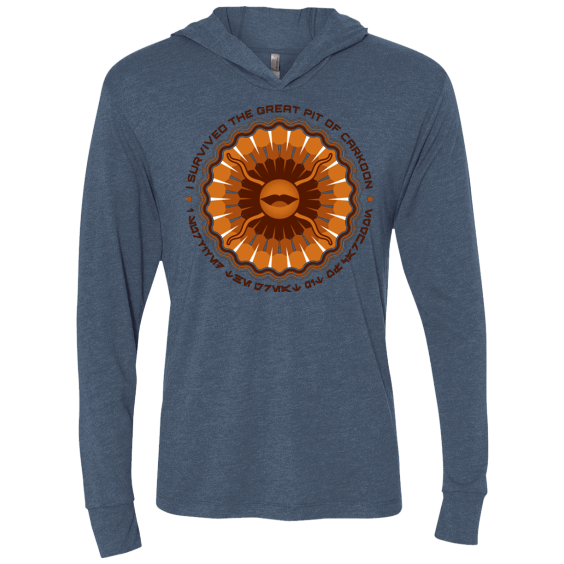 T-Shirts Indigo / X-Small Surviving The Sarlacc Triblend Long Sleeve Hoodie Tee
