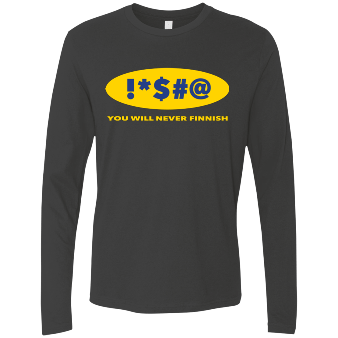 T-Shirts Heavy Metal / Small Swearing Never Finnish Men's Premium Long Sleeve