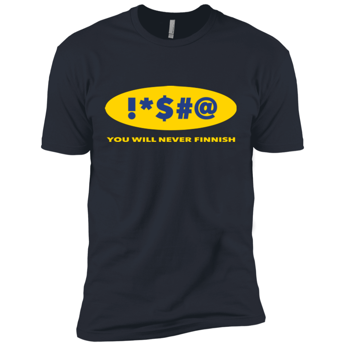 T-Shirts Indigo / X-Small Swearing Never Finnish Men's Premium T-Shirt