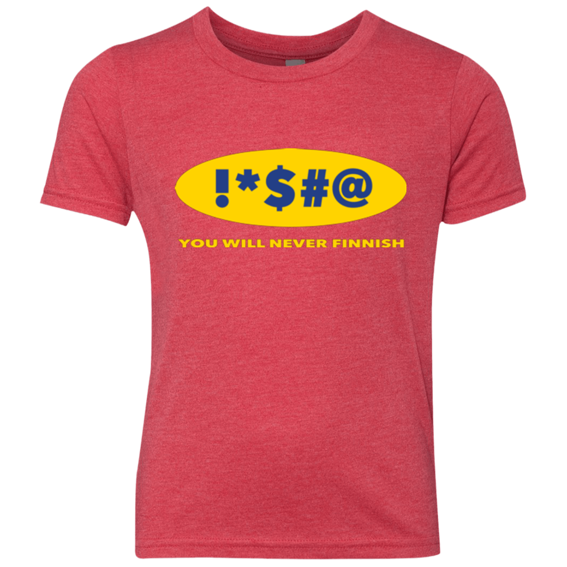 T-Shirts Vintage Red / YXS Swearing Never Finnish Youth Triblend T-Shirt