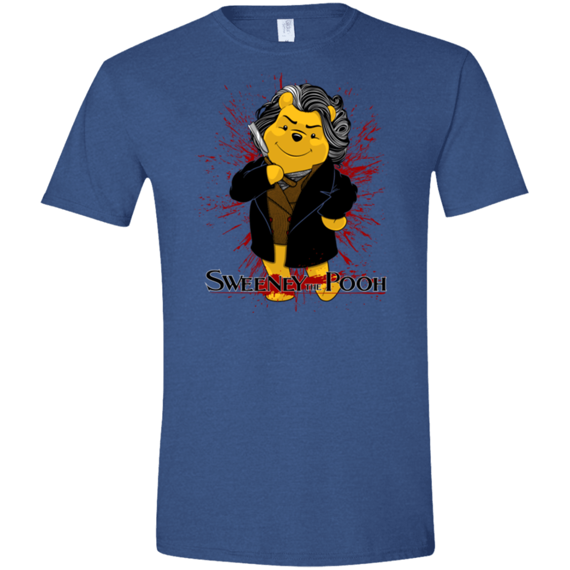 T-Shirts Heather Royal / X-Small Sweeney the Pooh Men's Semi-Fitted Softstyle