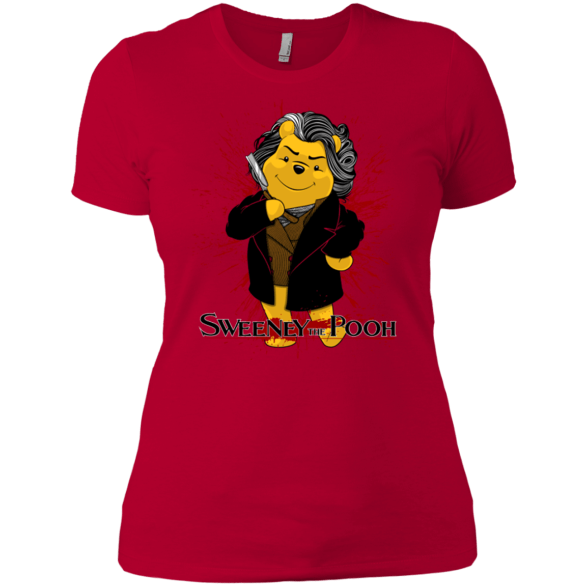 T-Shirts Red / X-Small Sweeney the Pooh Women's Premium T-Shirt