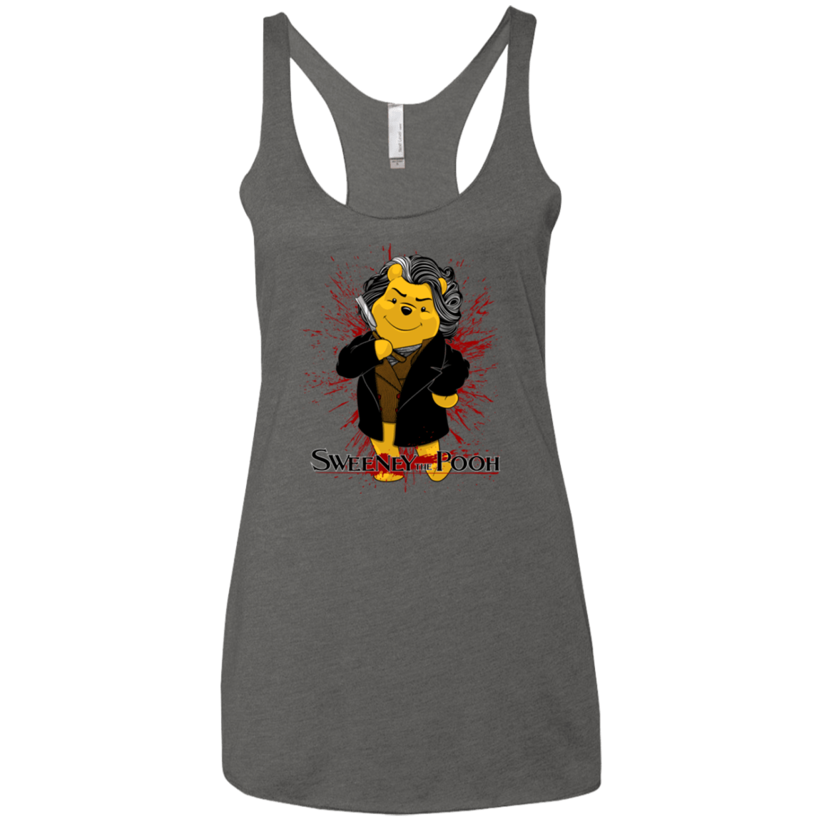 T-Shirts Premium Heather / X-Small Sweeney the Pooh Women's Triblend Racerback Tank