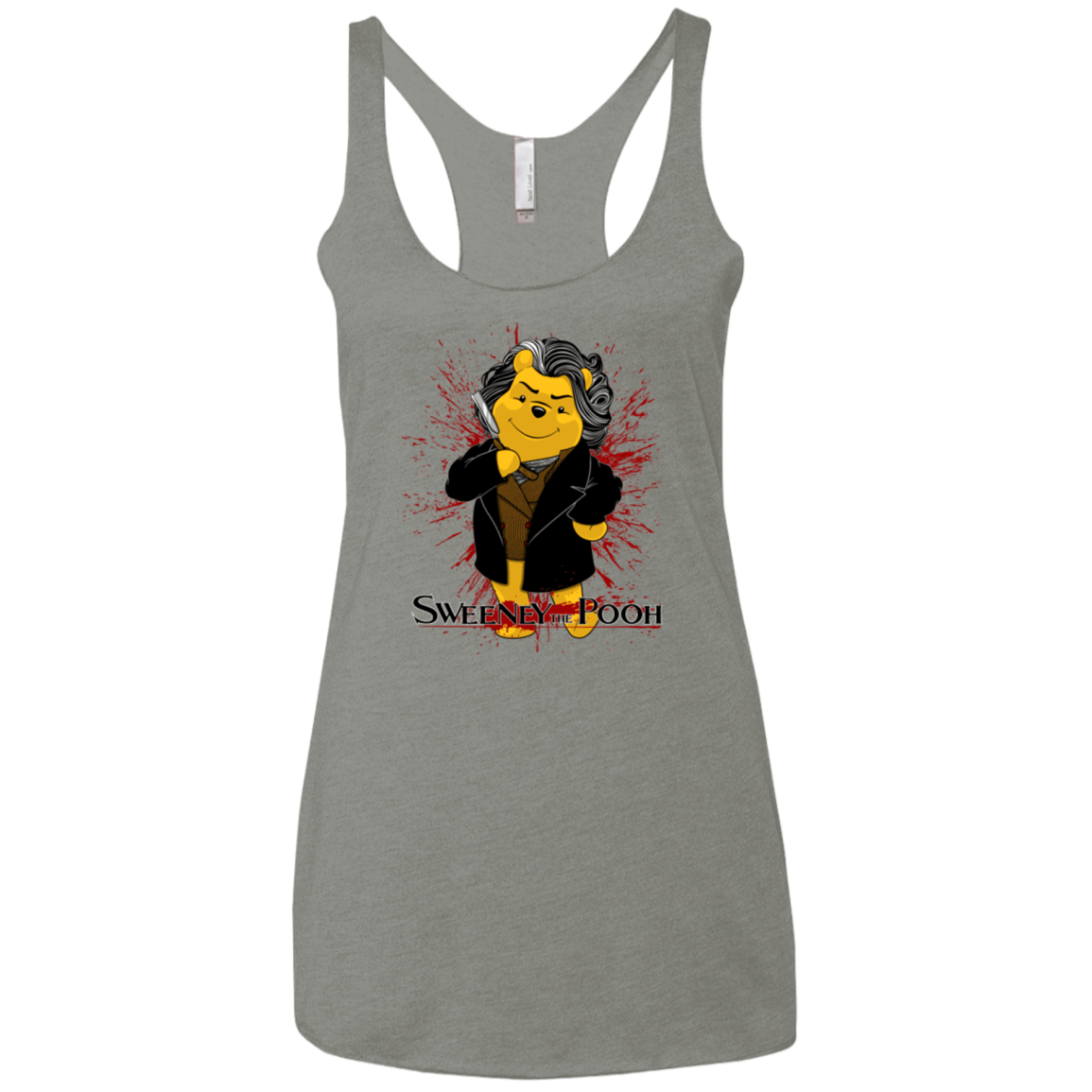 T-Shirts Venetian Grey / X-Small Sweeney the Pooh Women's Triblend Racerback Tank