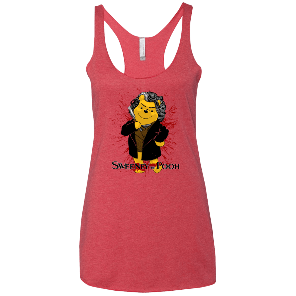 T-Shirts Vintage Red / X-Small Sweeney the Pooh Women's Triblend Racerback Tank