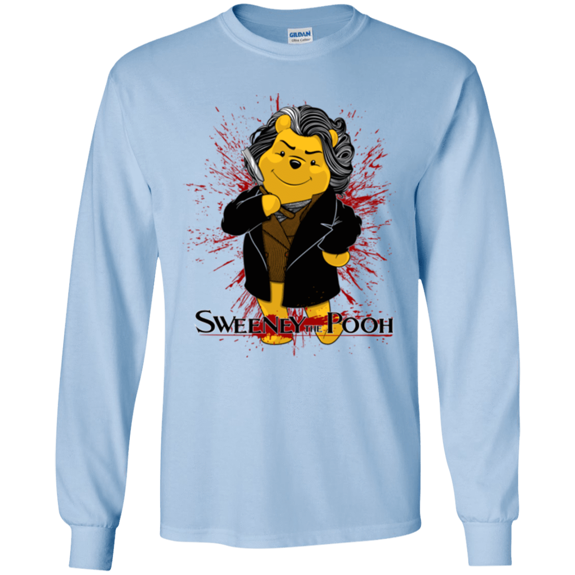 T-Shirts Light Blue / YS Sweeney the Pooh Youth Long Sleeve T-Shirt