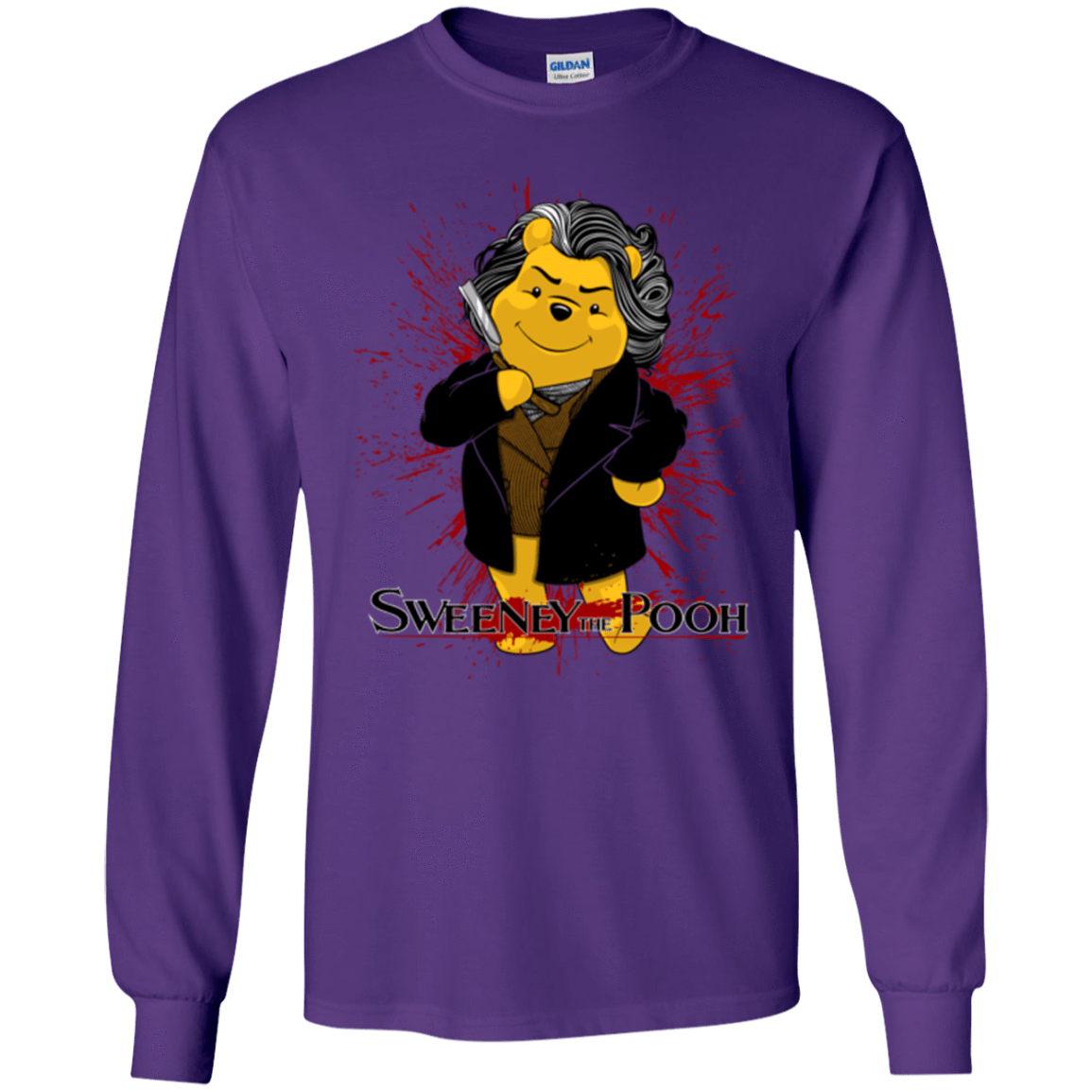 T-Shirts Purple / YS Sweeney the Pooh Youth Long Sleeve T-Shirt