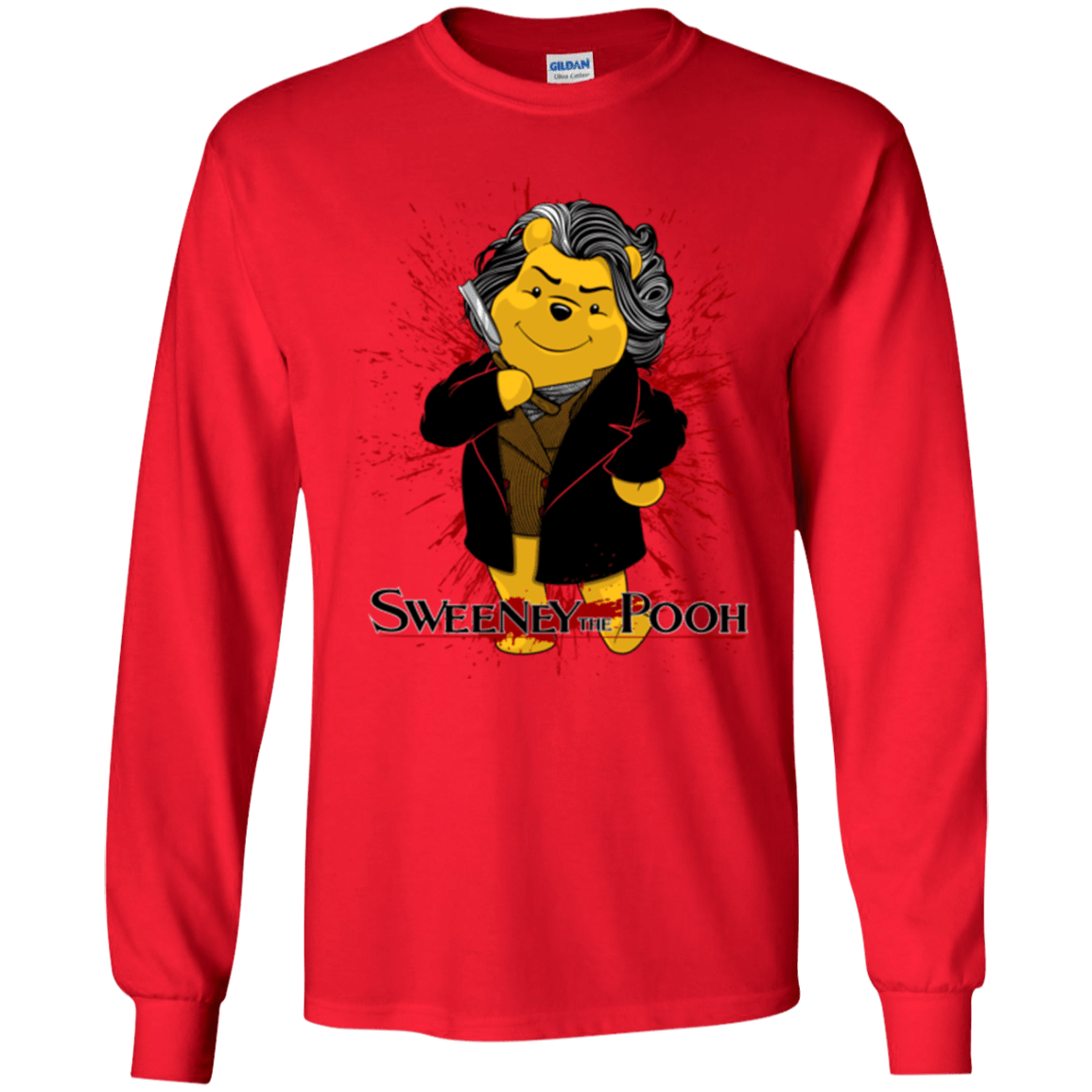 T-Shirts Red / YS Sweeney the Pooh Youth Long Sleeve T-Shirt