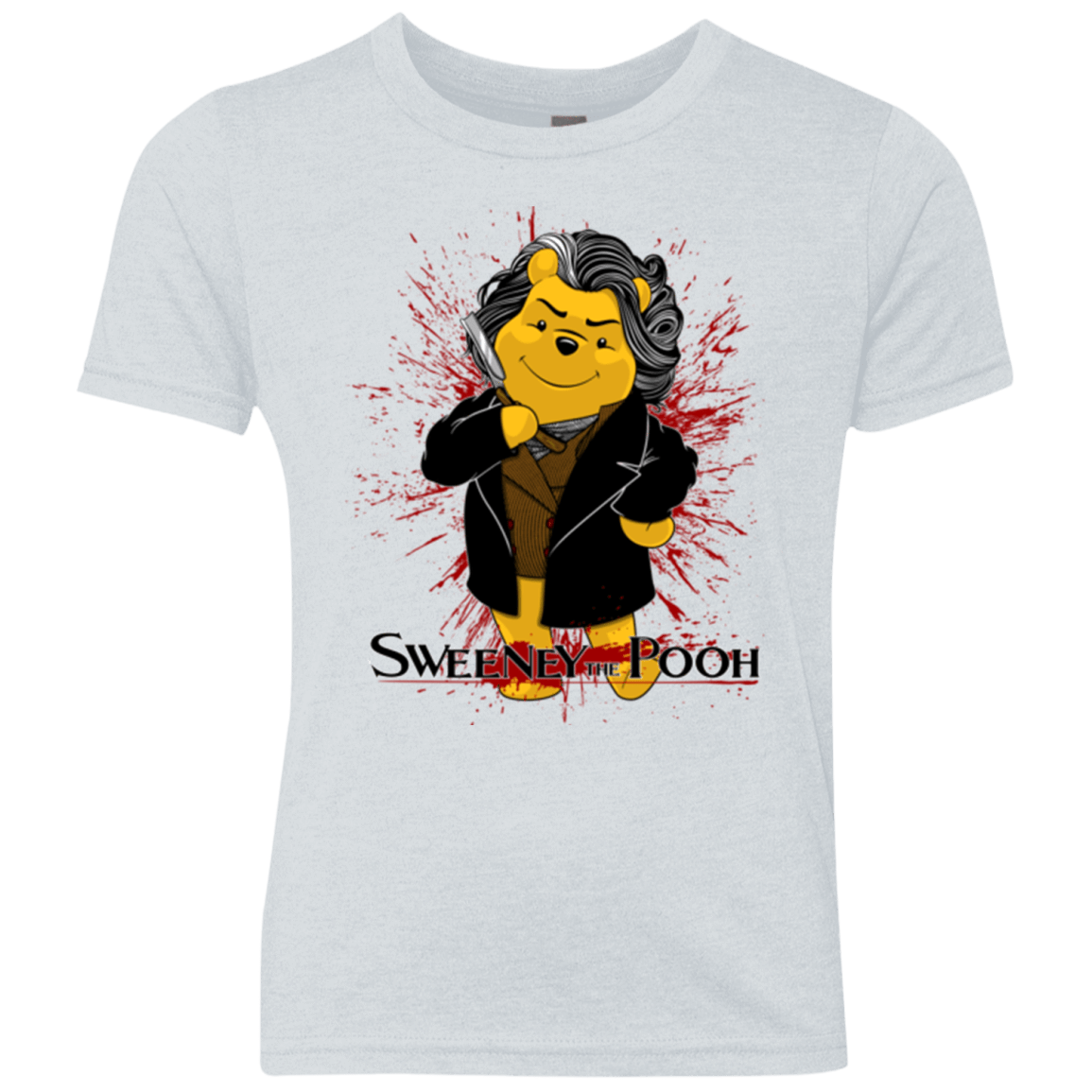 T-Shirts Heather White / YXS Sweeney the Pooh Youth Triblend T-Shirt