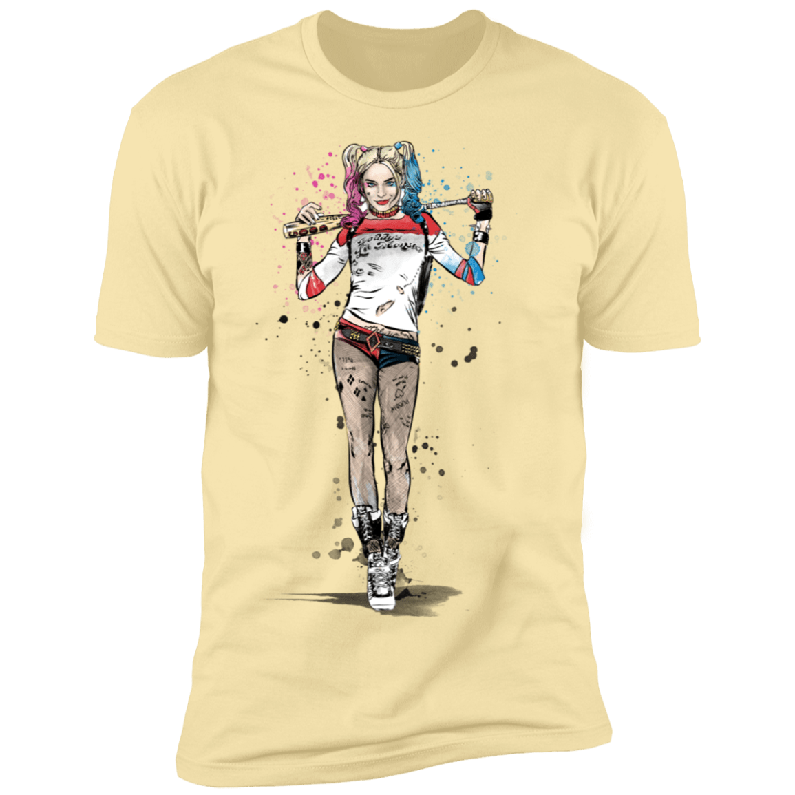 T-Shirts Banana Cream / S Sweet Crazy Girl sumi-e Men's Premium T-Shirt