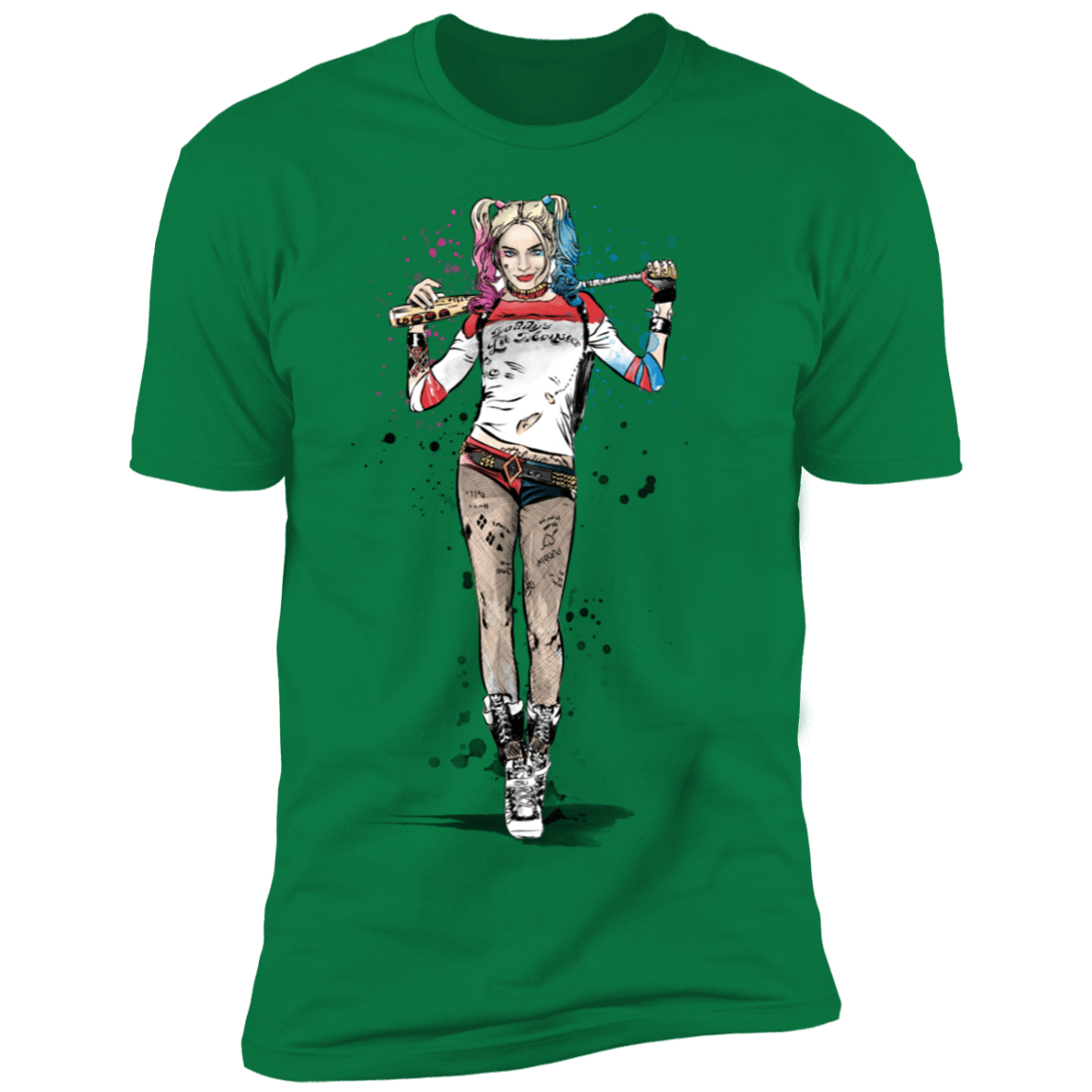T-Shirts Kelly Green / S Sweet Crazy Girl sumi-e Men's Premium T-Shirt