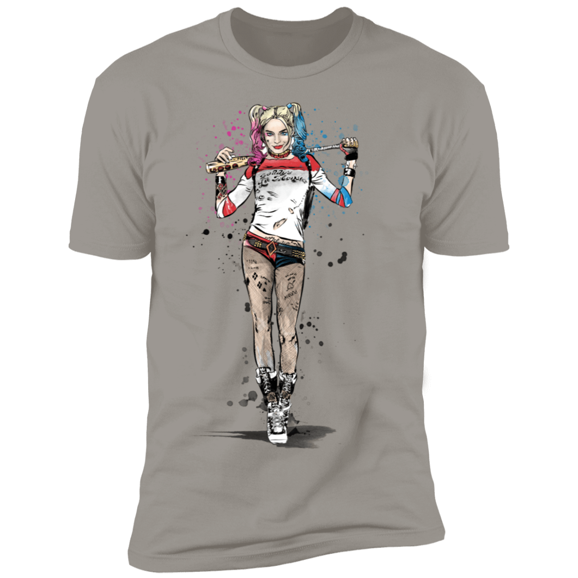 T-Shirts Light Grey / S Sweet Crazy Girl sumi-e Men's Premium T-Shirt