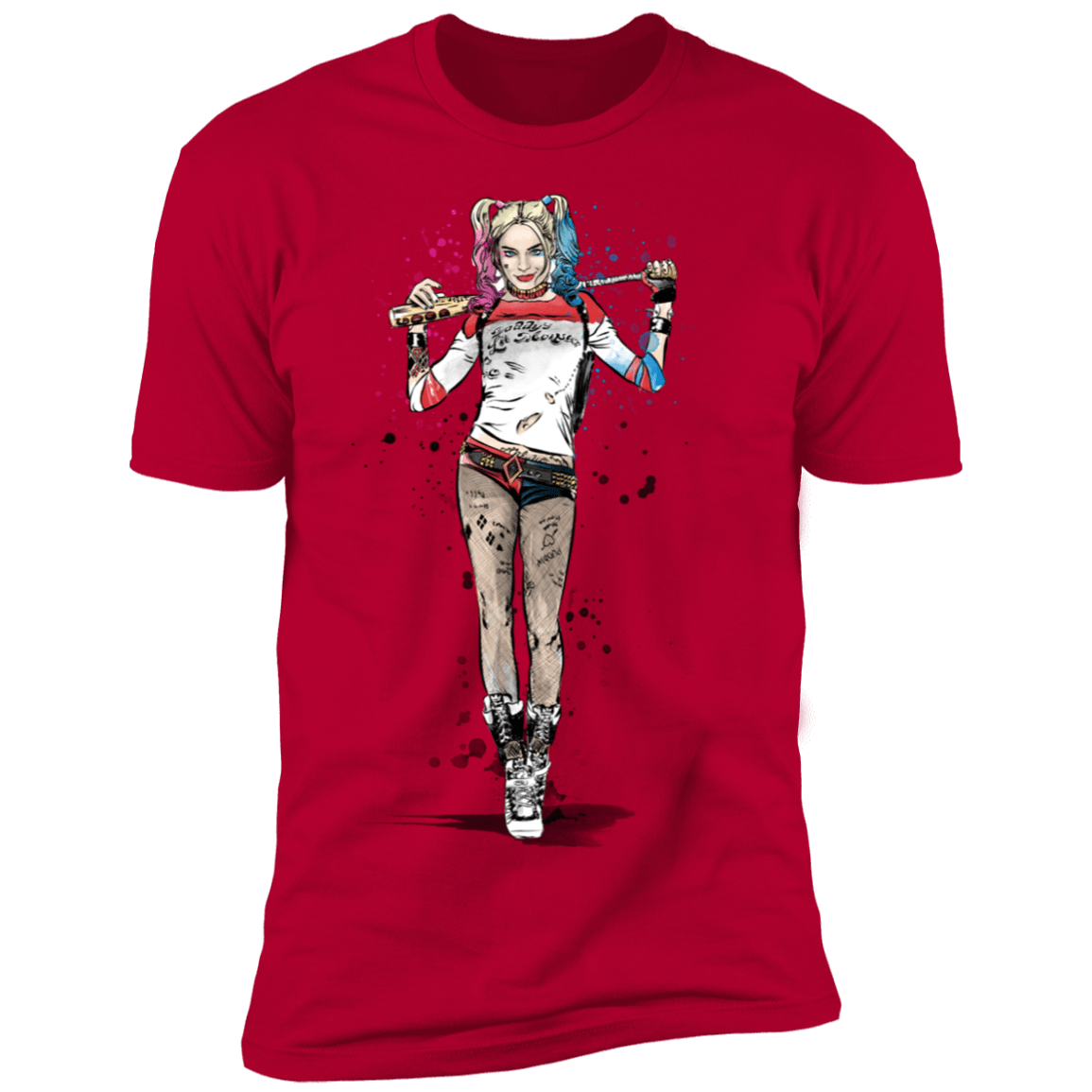 T-Shirts Red / S Sweet Crazy Girl sumi-e Men's Premium T-Shirt