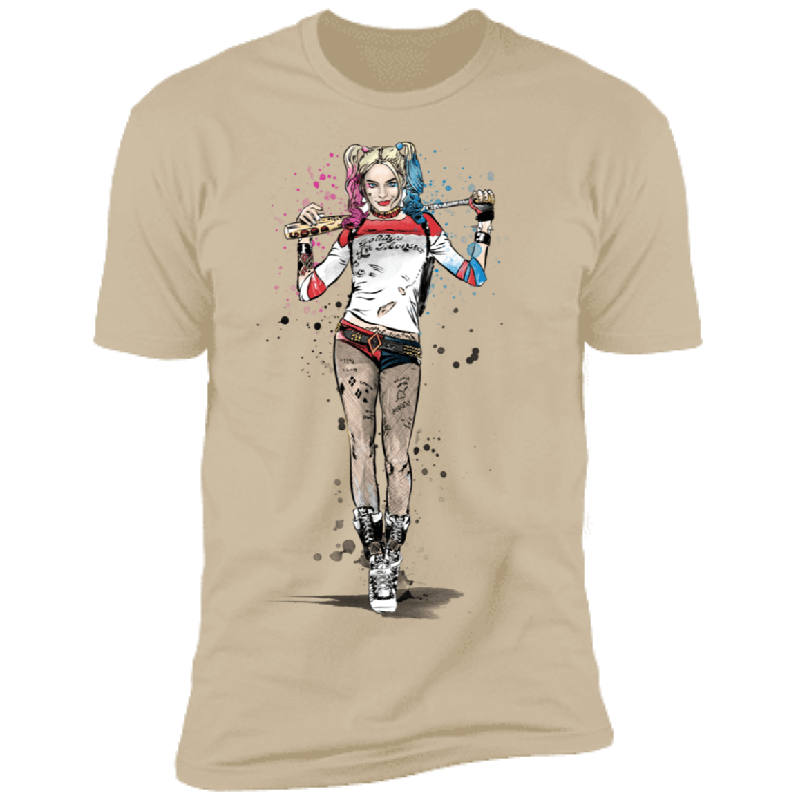 T-Shirts Sand / S Sweet Crazy Girl sumi-e Men's Premium T-Shirt