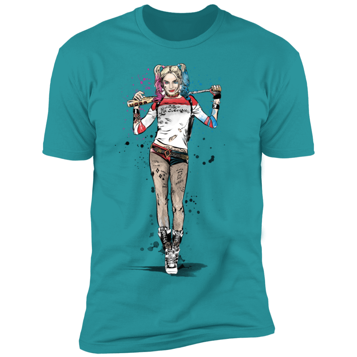 T-Shirts Tahiti Blue / S Sweet Crazy Girl sumi-e Men's Premium T-Shirt