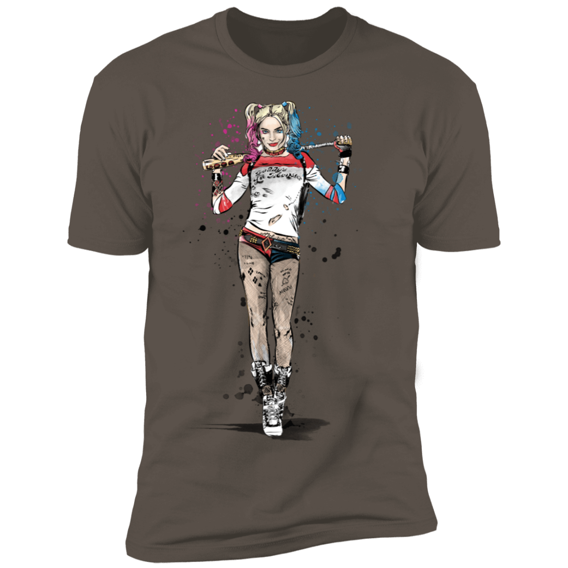 T-Shirts Warm Grey / S Sweet Crazy Girl sumi-e Men's Premium T-Shirt