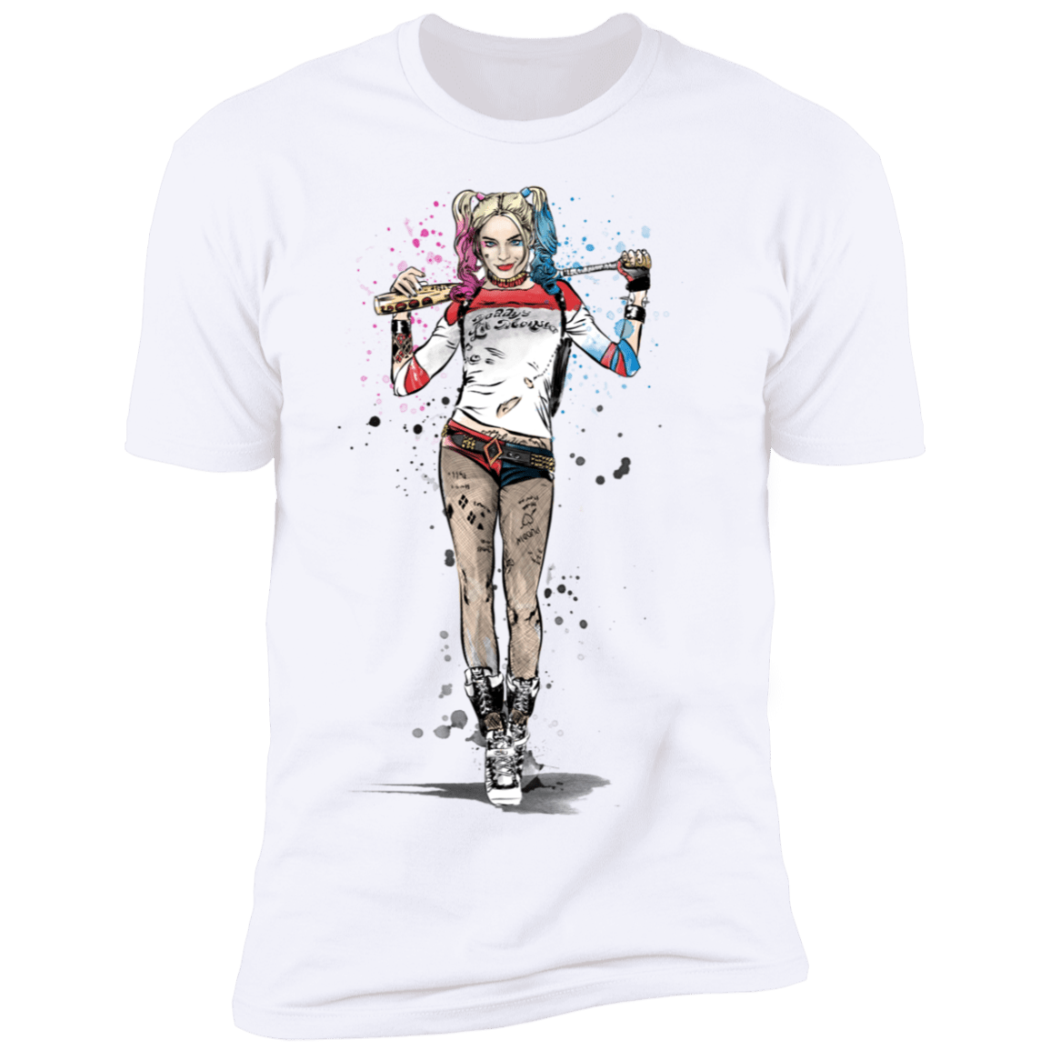 T-Shirts White / S Sweet Crazy Girl sumi-e Men's Premium T-Shirt