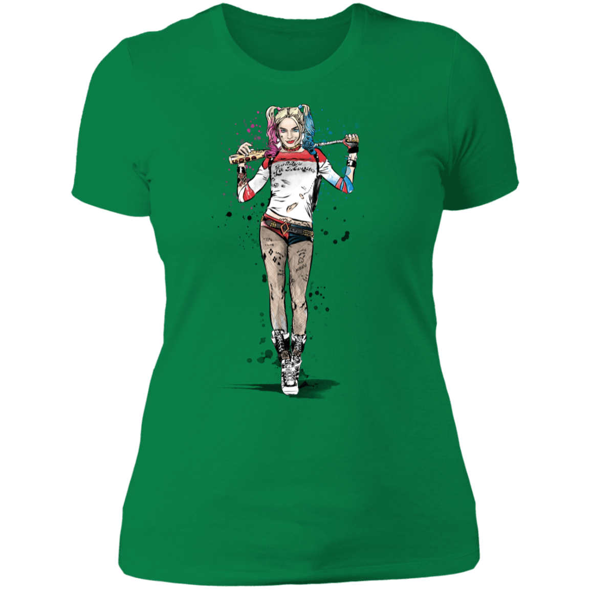 T-Shirts Kelly Green / S Sweet Crazy Girl sumi-e Women's Premium T-Shirt