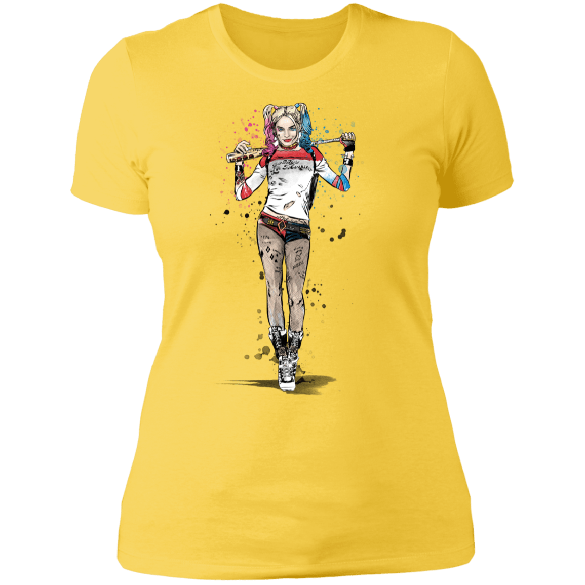 T-Shirts Vibrant Yellow / S Sweet Crazy Girl sumi-e Women's Premium T-Shirt
