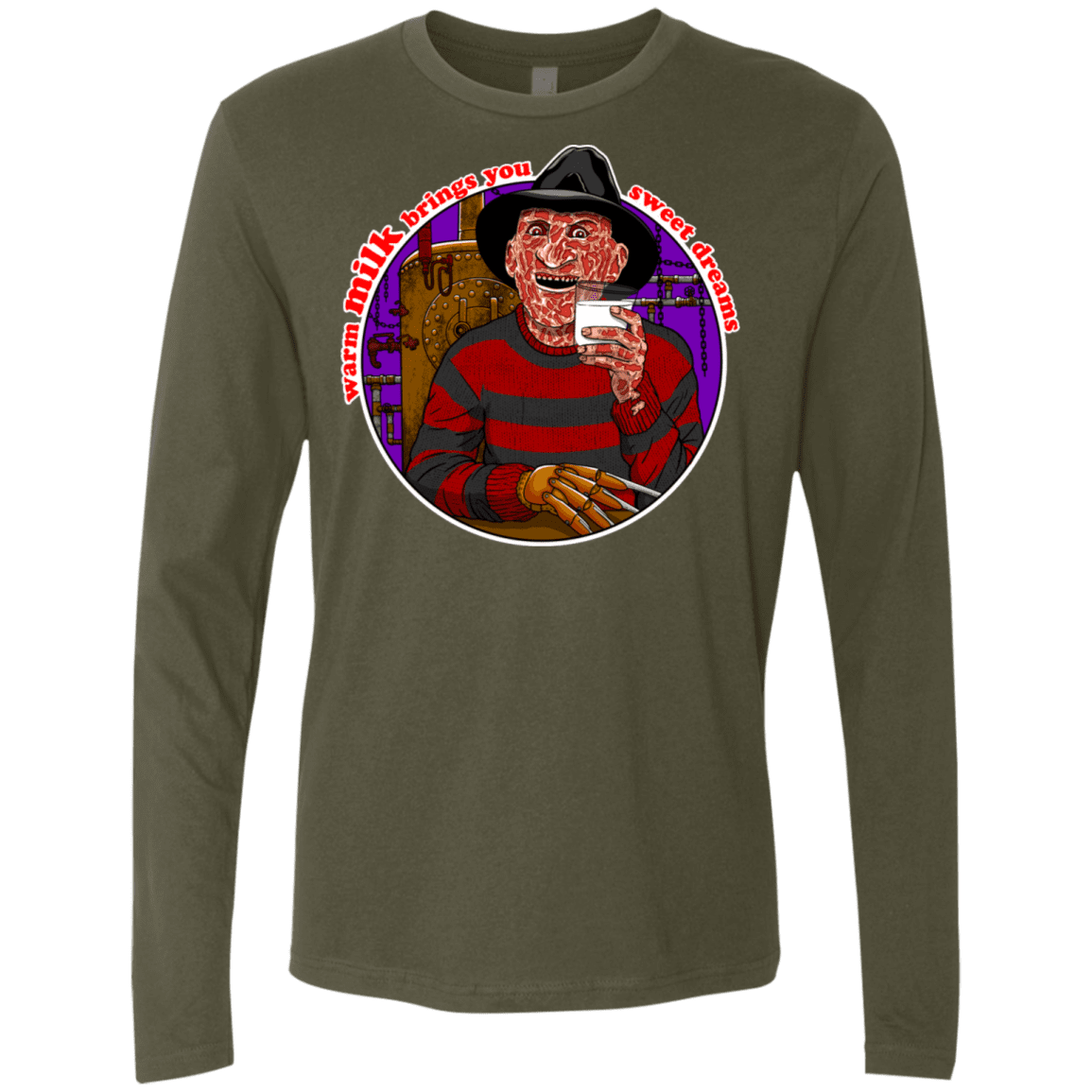 T-Shirts Military Green / S Sweet Dreams Men's Premium Long Sleeve