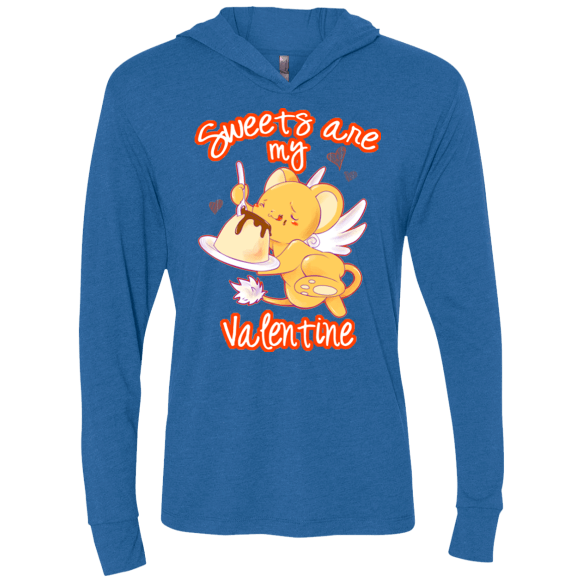 T-Shirts Vintage Royal / X-Small Sweets are my Valentine Triblend Long Sleeve Hoodie Tee