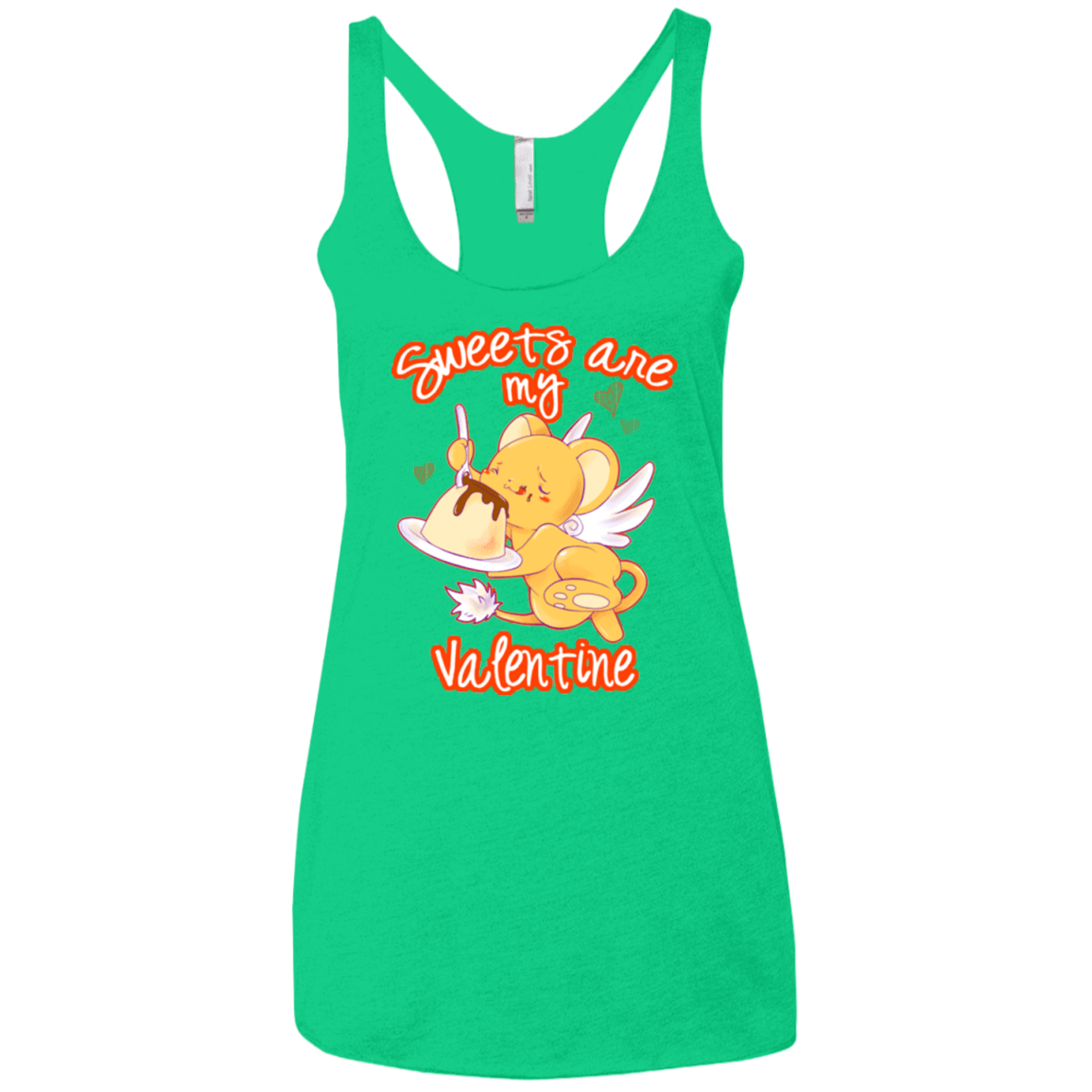 T-Shirts Envy / X-Small Sweets are my Valentine Women's Triblend Racerback Tank