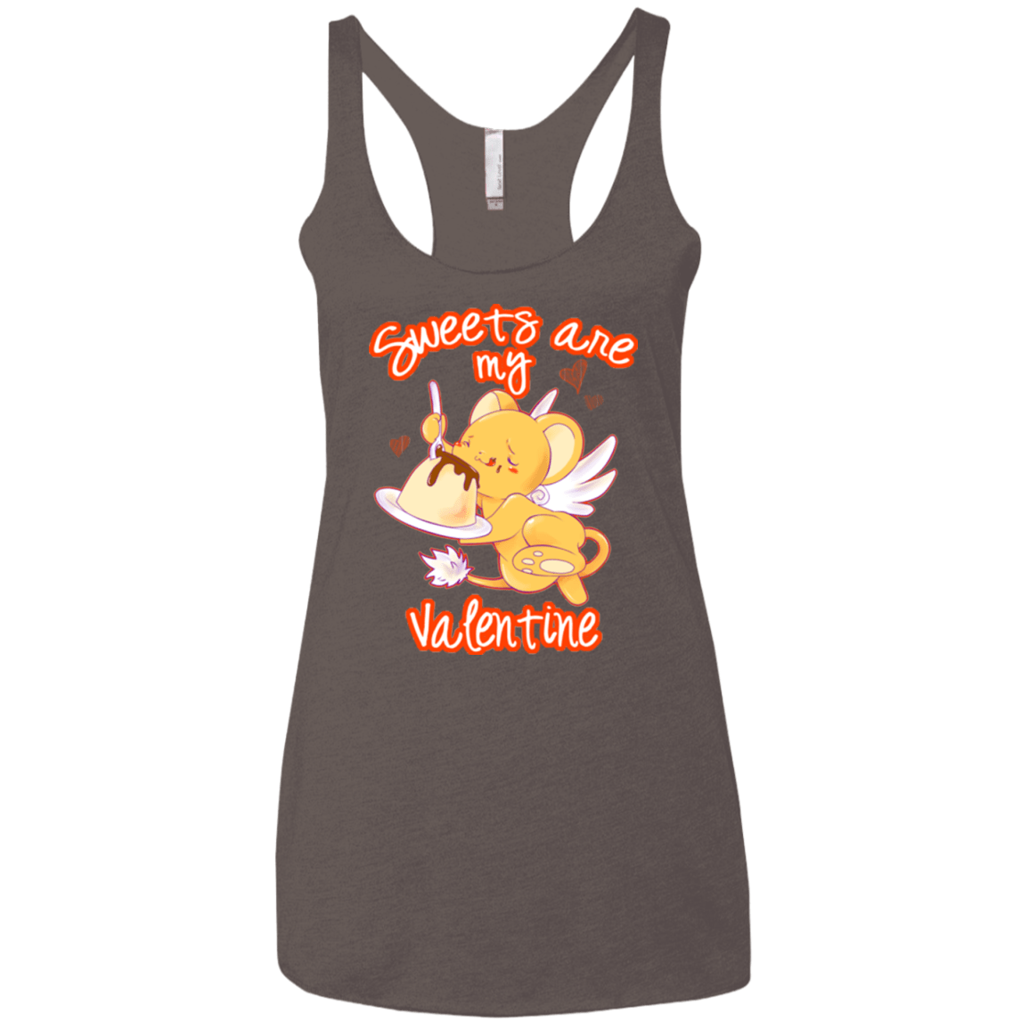 T-Shirts Macchiato / X-Small Sweets are my Valentine Women's Triblend Racerback Tank