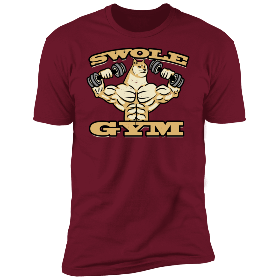 T-Shirts Cardinal / S Swole Gym Men's Premium T-Shirt