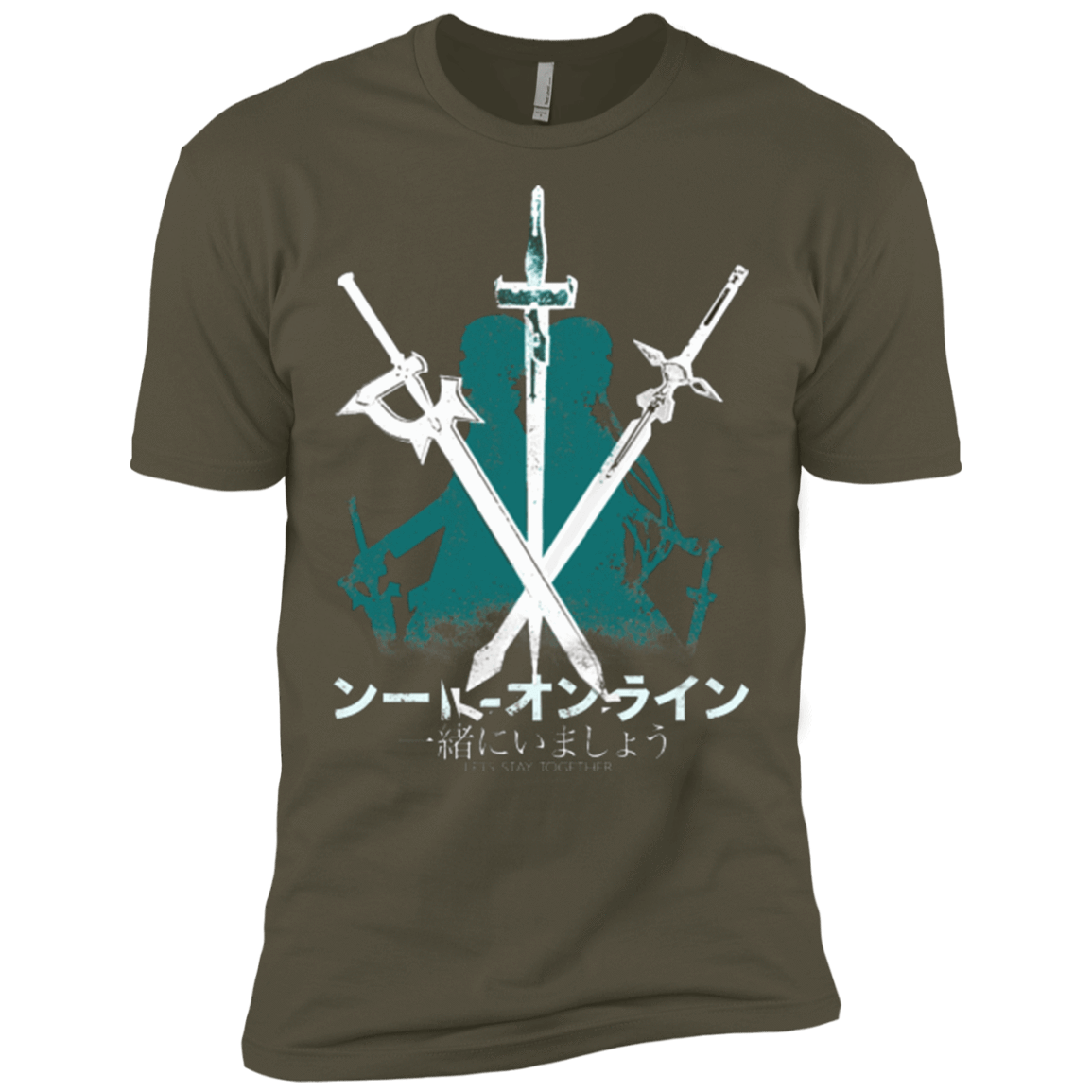 T-Shirts Military Green / X-Small Sword Art Men's Premium T-Shirt