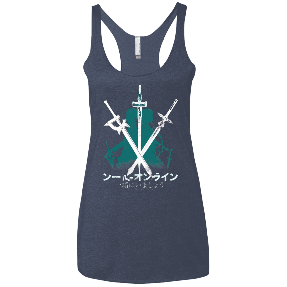 T-Shirts Vintage Navy / X-Small Sword Art Women's Triblend Racerback Tank