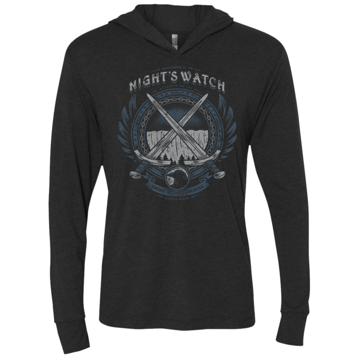 T-Shirts Vintage Black / X-Small SWORD IN THE DARKNESS Triblend Long Sleeve Hoodie Tee