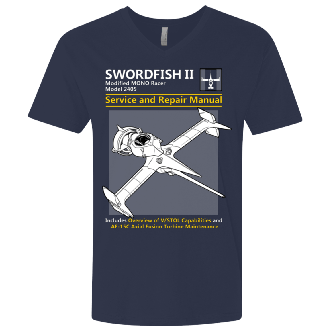 T-Shirts Midnight Navy / X-Small SWORDFISH SERVICE AND REPAIR MANUAL Men's Premium V-Neck