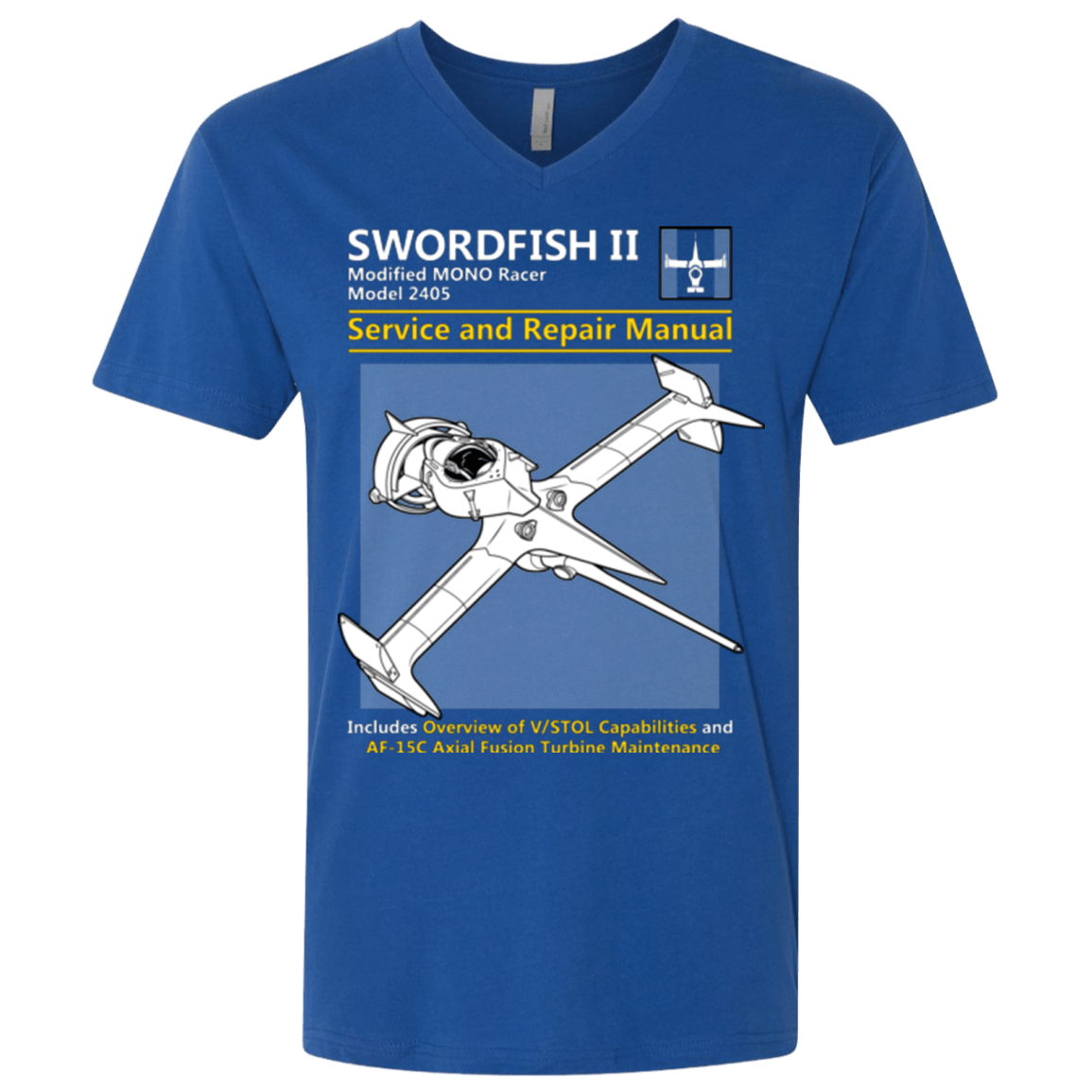 T-Shirts Royal / X-Small SWORDFISH SERVICE AND REPAIR MANUAL Men's Premium V-Neck