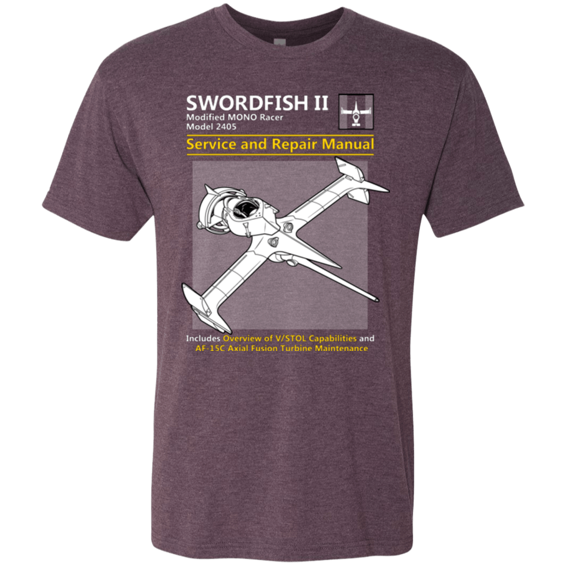 T-Shirts Vintage Purple / Small SWORDFISH SERVICE AND REPAIR MANUAL Men's Triblend T-Shirt