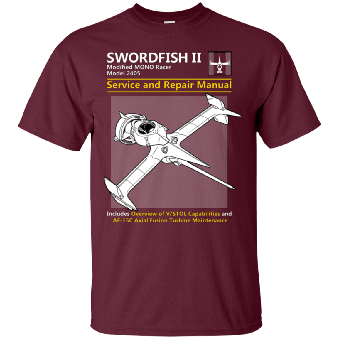 T-Shirts Maroon / Small SWORDFISH SERVICE AND REPAIR MANUAL T-Shirt
