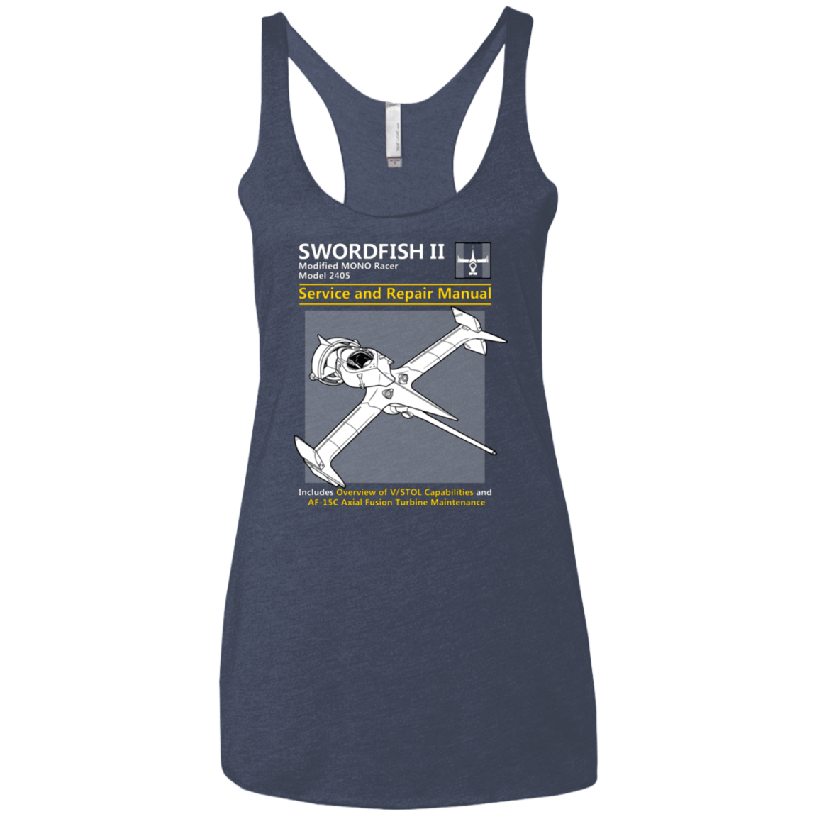 T-Shirts Vintage Navy / X-Small SWORDFISH SERVICE AND REPAIR MANUAL Women's Triblend Racerback Tank