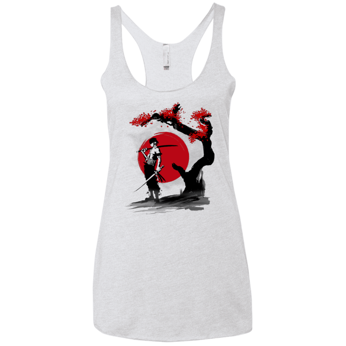 T-Shirts Heather White / X-Small Swordsman Pirate Women's Triblend Racerback Tank