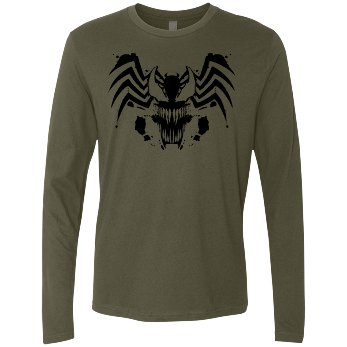 T-Shirts Military Green / Small Symbiote Rorschach Men's Premium Long Sleeve