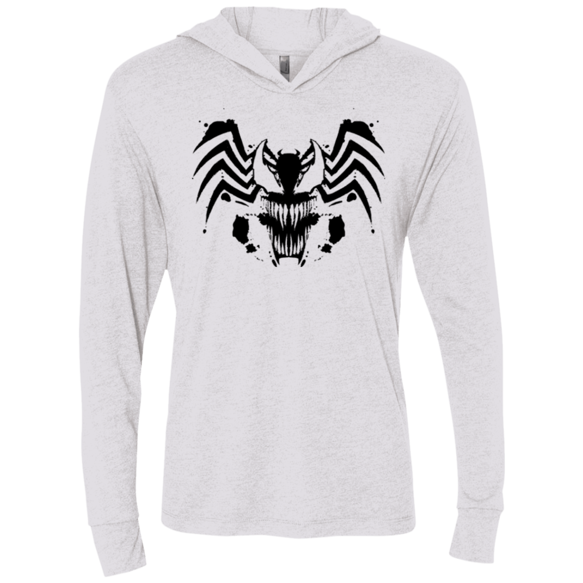 T-Shirts Heather White / X-Small Symbiote Rorschach Triblend Long Sleeve Hoodie Tee