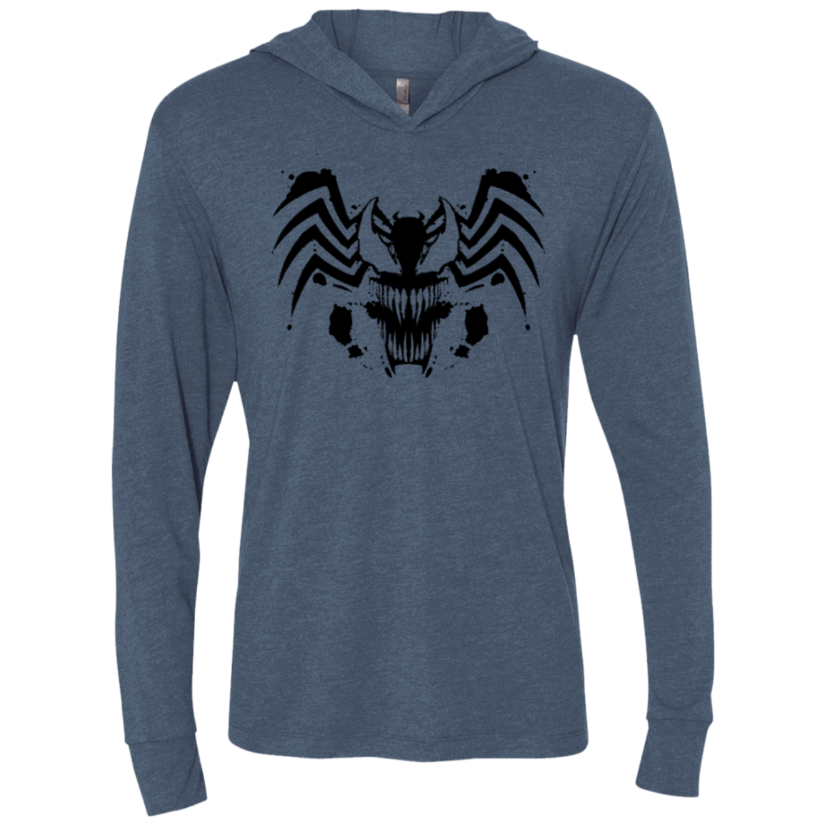 T-Shirts Indigo / X-Small Symbiote Rorschach Triblend Long Sleeve Hoodie Tee