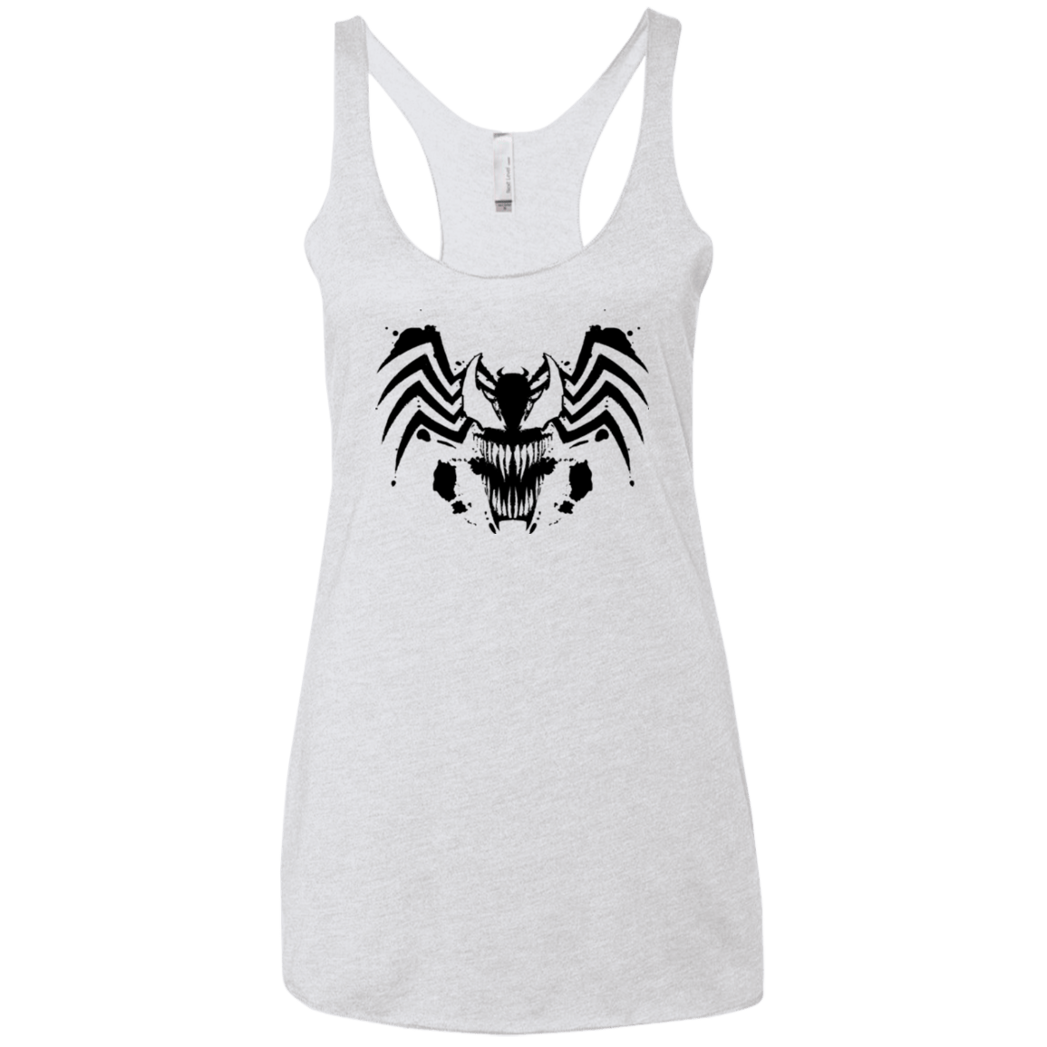 T-Shirts Heather White / X-Small Symbiote Rorschach Women's Triblend Racerback Tank